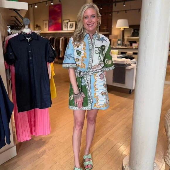 ALEMAIS Bath House Mini Dress in Linen - Picture 3 of 13